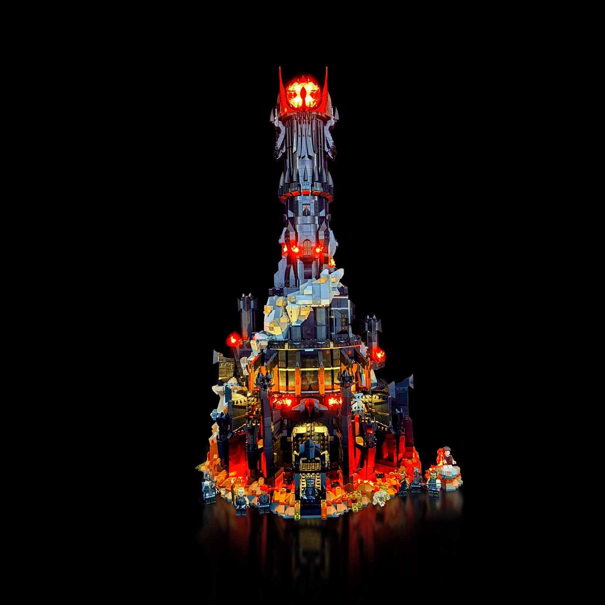 Lyskit til LEGO® Barad-Dûr™ 10333 med flakkende LED-lys og flammende øje