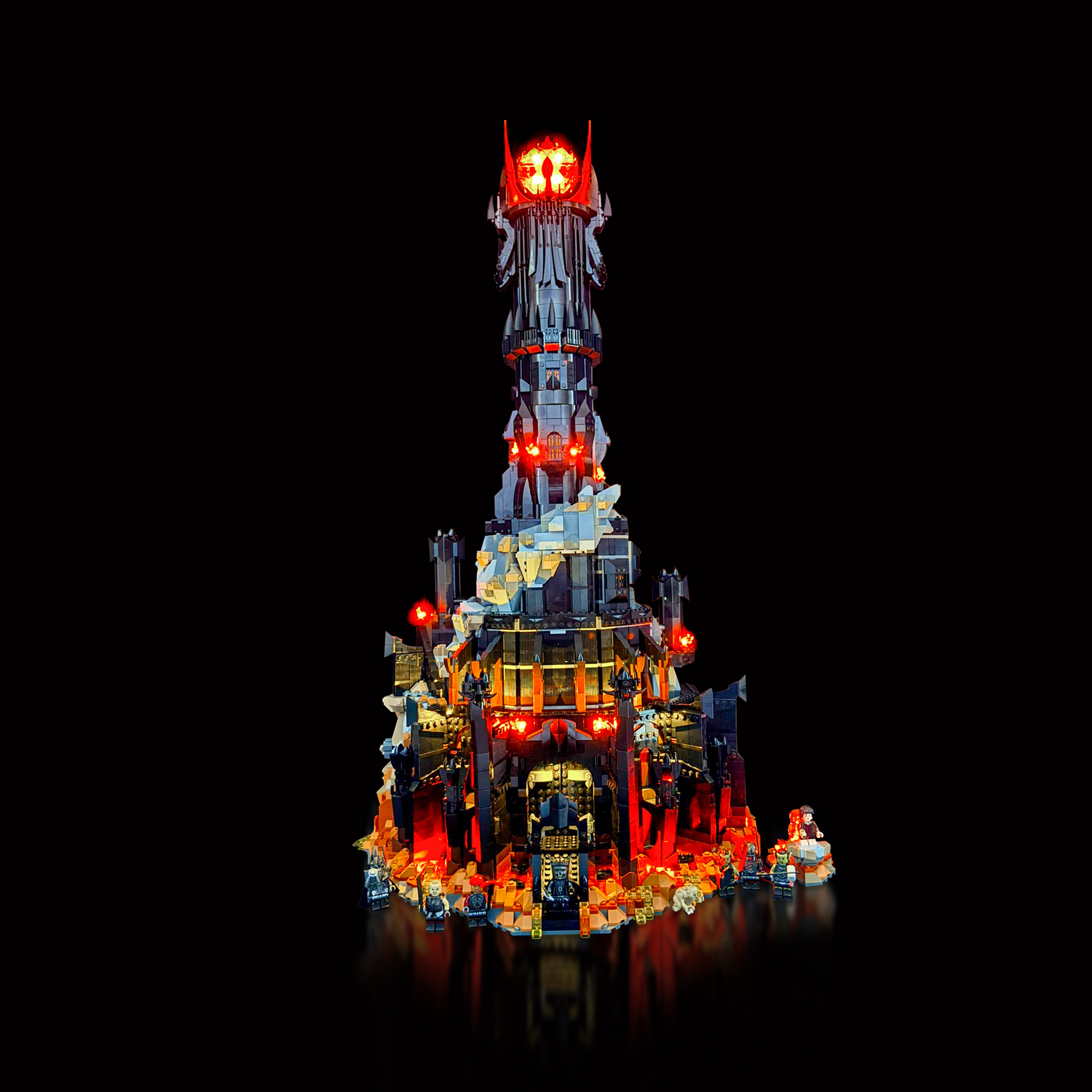 Lyskit til LEGO® Barad-Dûr™ 10333 med flakkende LED-lys og flammende øje