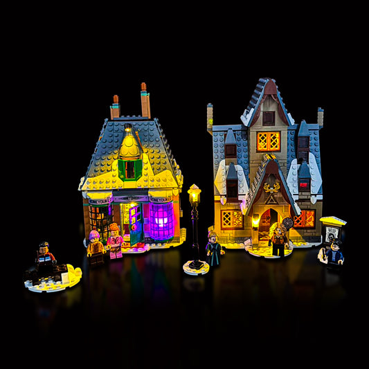 Lyskit til LEGO® Harry Potter™ Hogsmeade™ (76388) med farverige LED-lys og vinterlig stemning