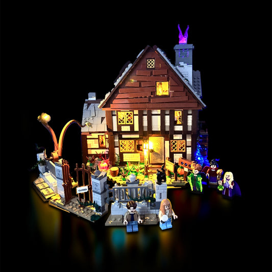 Lyskit til LEGO® Hocus Pocus™ (21341) med farverige LED-lys og magisk halloween-stemning