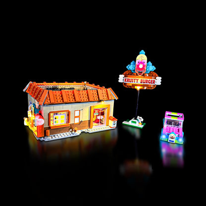 Lyskit til LEGO® Krusty Burger 21348 med farverige LED-lys 
