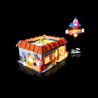 Lyskit til LEGO® Krusty Burger 21348 med farverige LED-lys 