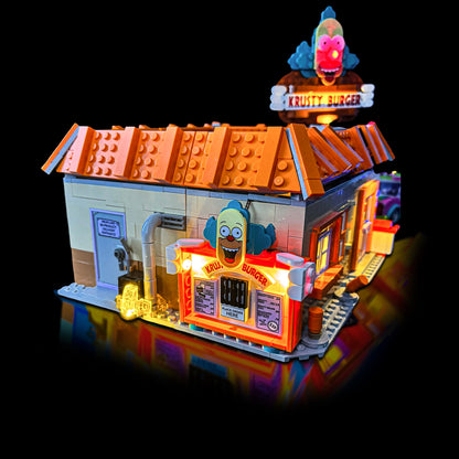 Lyskit til LEGO® Krusty Burger 21348 med farverige LED-lys 