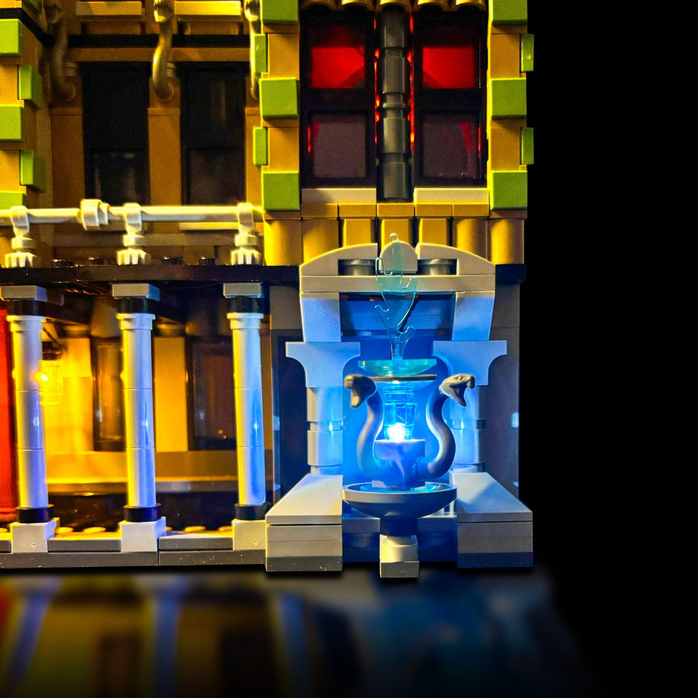 Lyskit til LEGO® Malfoy Manor™ 76453 med farverige LED-lys og USB-tilslutning