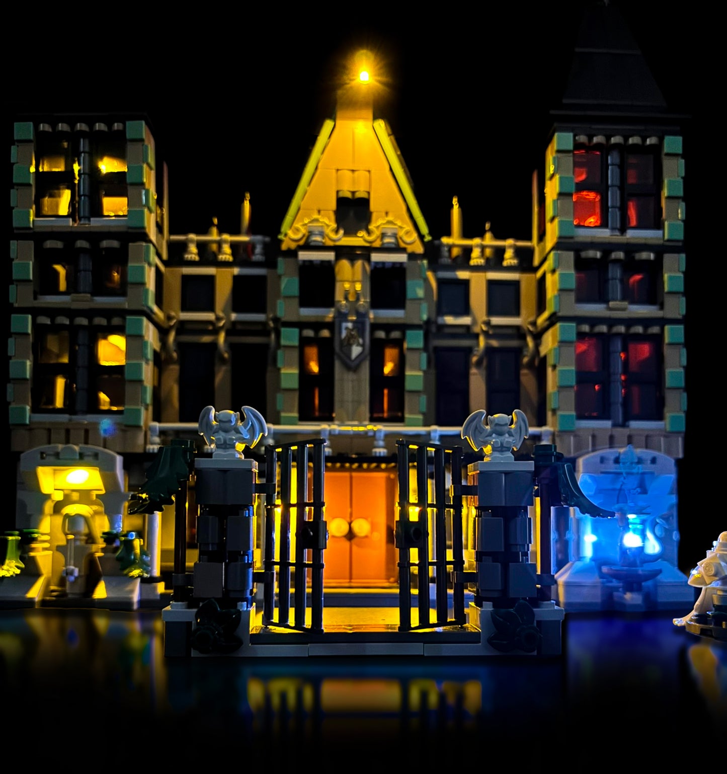 Lyskit til LEGO® Malfoy Manor™ 76453 med farverige LED-lys og USB-tilslutning