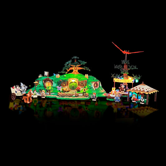 Lyskit til LEGO® Ringenes Herre™ Herredet™ (10354) med farverige LED-lys og hyggelig hobbitstemning