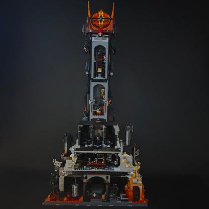 Lyssæt til LEGO® Barad-Dûr™ 10333 med flakkende LED-lys og flammende øje