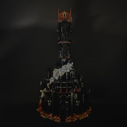Lyssæt til LEGO® Barad-Dûr™ 10333 med flakkende LED-lys og flammende øje