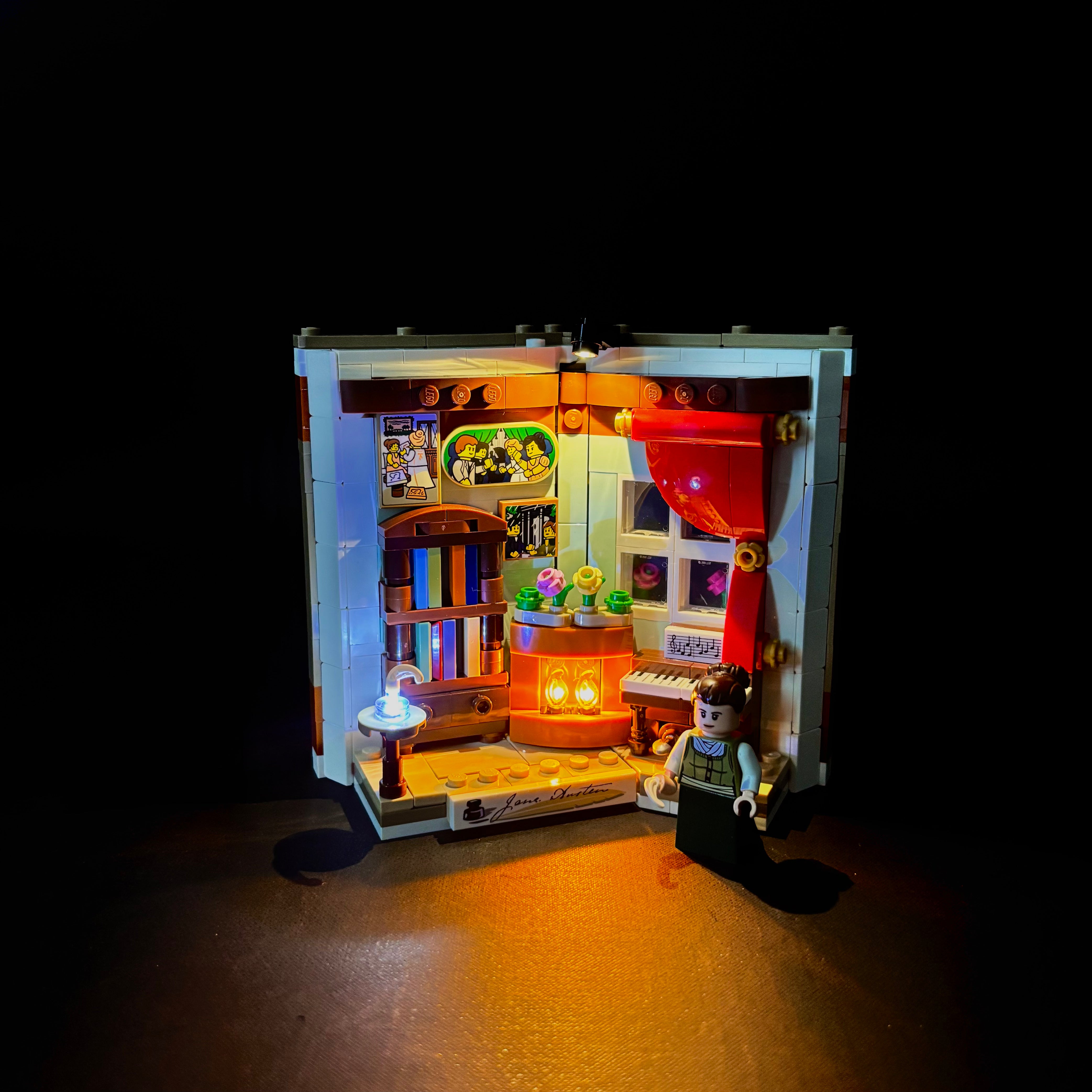 Lyskit til LEGO® 40766 Tribute to Jane Austen’s Books – komplet oplyst diorama