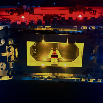 Lyskit til LEGO® 75367 Venator-Class Republic Attack Cruiser™ med LED-belysning, der fremhæver hangarer, vinduer og kanoner.