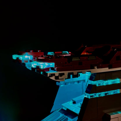 Lyskit til LEGO® 75367 Venator-Class Republic Attack Cruiser™ med LED-belysning, der fremhæver hangarer, vinduer og kanoner.