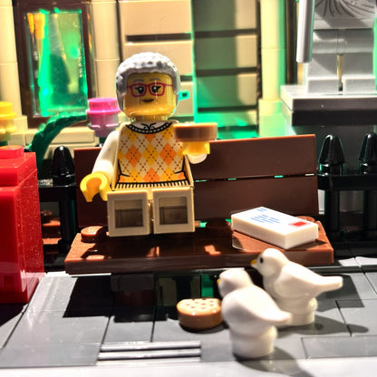 Lyskit til LEGO® Natural History Museum (10326) med oplyste etager, statuer, træer og dinosaur-skelet