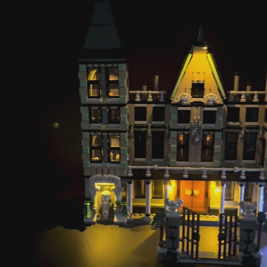Lyskit til LEGO® Malfoy Manor™ 76453 med farverige LED-lys og USB-tilslutning