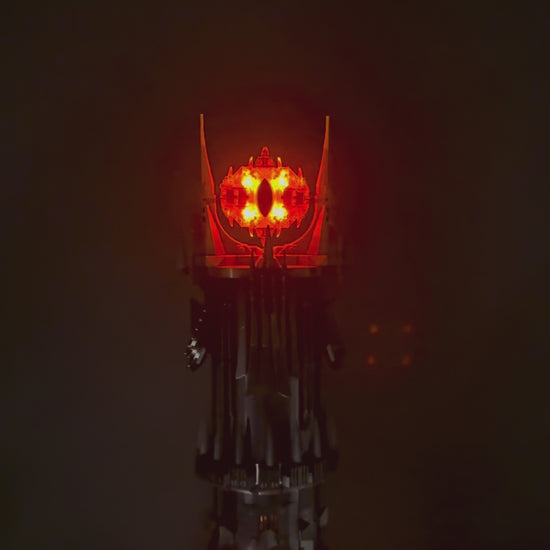 Lyssæt til LEGO® Barad-Dûr™ 10333 med flakkende LED-lys og flammende øje