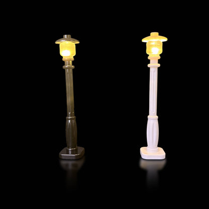 LED-lys indbygget i LEGO®-kompatibel gadelampe, perfekt til at skabe hyggelig belysning i dine modeller